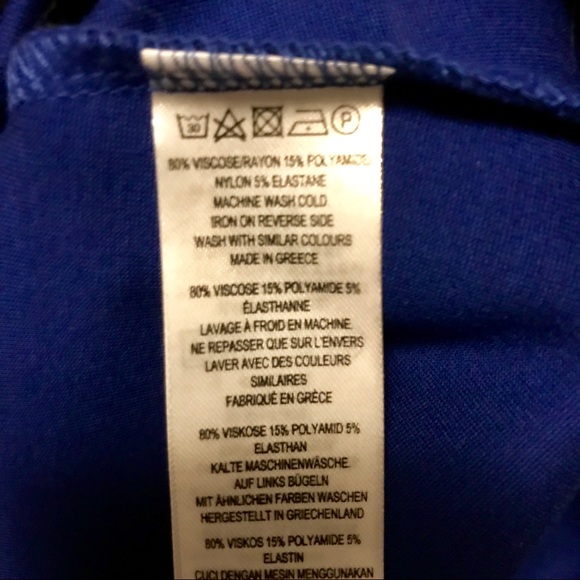 French Connection Blue Fit And Flare Dress EUC 6 - Picture 6 of 7